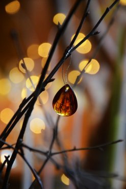 Droppe, Amber, 20-24 mm
