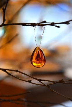 Droppe, Amber, 20-24 mm