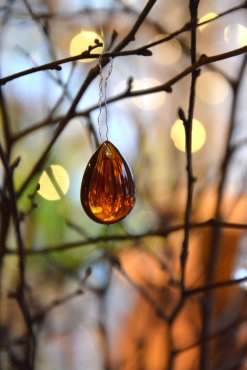 Droppe, Amber, 25-29 mm