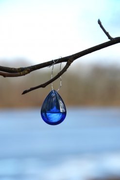 Droppe, Blue Sapphire, 20-24 mm