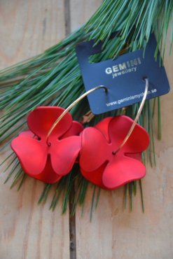 rhnge creolringar med rda blommor, Gemini