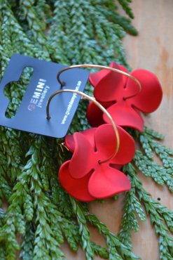 rhnge creolringar med rda blommor, Gemini