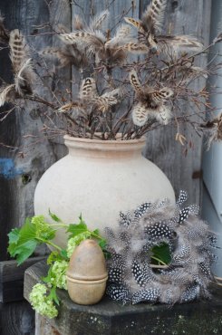 Fj�derknippen "blomma" melerade