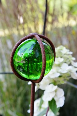 Glasklot p� pinne, gr�n, 60 mm