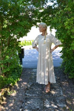 Klnning plisserad, beige, one size, Gemini