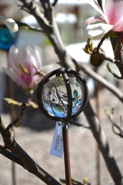 Glasklot p� pinne, klarglas, 60 mm