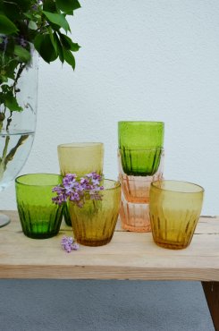 Iseo glas, rosa/korall, Olsson & Jensen