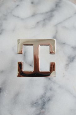 Knopp, Grekisk nyckel, silverfinish