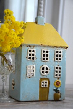 Hus Nyhavn bl�tt med solros, Ib Laursen