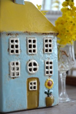 Hus Nyhavn bl�tt med solros, Ib Laursen