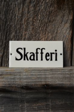 Emaljskylt Skafferi