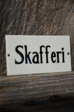 Emaljskylt Skafferi