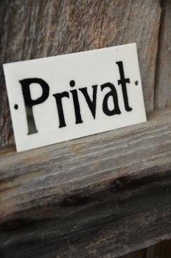 Emaljskylt Privat