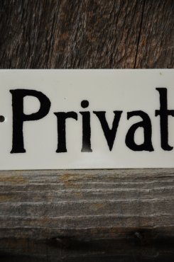 Emaljskylt Privat