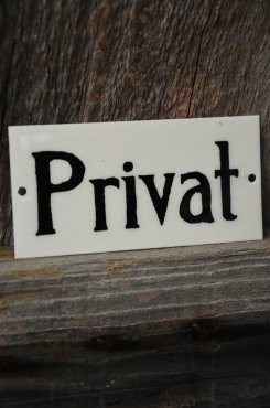 Emaljskylt Privat