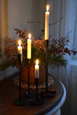 Ljusstake smide 25 cm svart