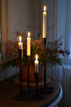 Ljusstake smide 16 cm svart