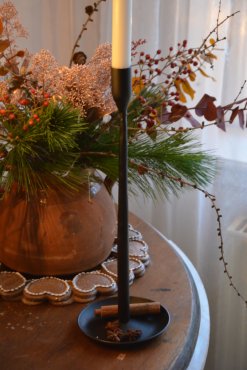 Ljusstake smide 36,5 cm svart