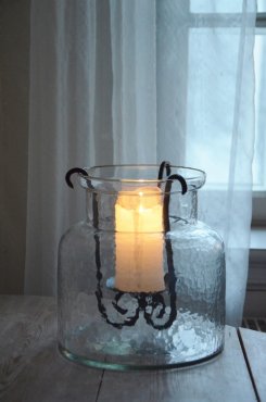 Lykta/vas med ljushllare, S
