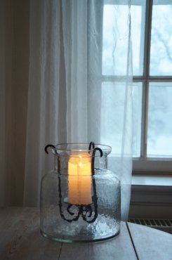 Lykta/vas med ljushllare, S