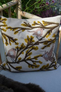 Kuddfodral broderade fglar