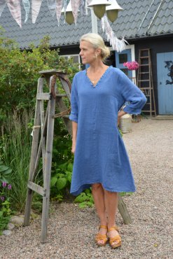 Linnekl�nning jeansbl�, L/XL, J�rlevik