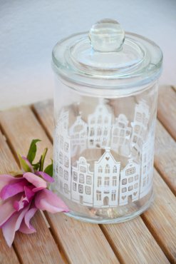 Majas glasburk, "Happiness is homemade", 10x12 cm