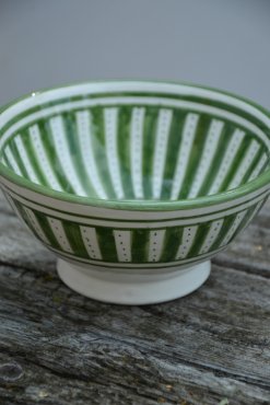 Marockansk skl grn stripe, 15 cm