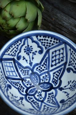 Marockansk skl Bl, traditionellt mnster, 15 cm
