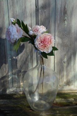 Pion, konstgjord, aprikos/rosa