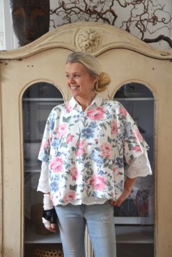 Ponchotrja blommig, one size, Mix By Heart
