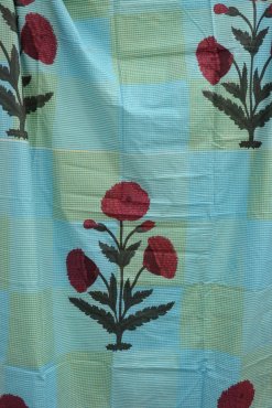 Sarong, "Blommor p� turkos botten"