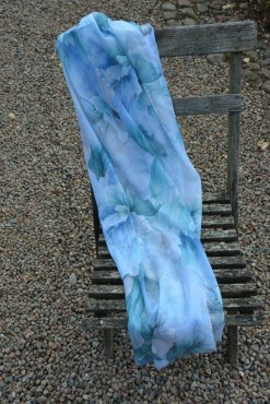 Sjal ljusbl� blommig, Mix By Heart