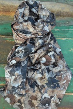 Sjal blommig beige, Mix By Heart