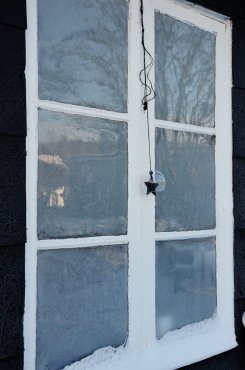 Ornament glaskula svart stjrna, House Doctor