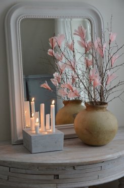 Fj�derknippen "blomma" rosa