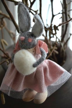 Kanin ulldjur gr� med �gg