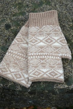M�nsterstickade pulsv�rmare Taupe