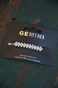 Hrsmycke med vita prlor, GEMINI