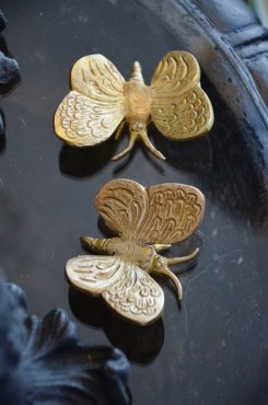 Fjäril, guldfärgad