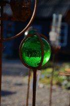 Glasklot på pinne, grön, 80 mm
