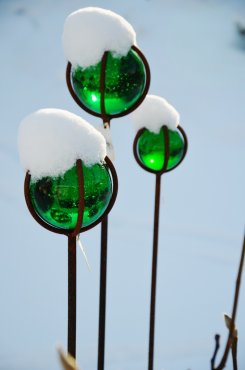 Glasklot på pinne, grön, 100 mm
