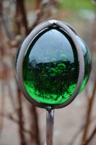 Glasklot på pinne, grön, 100 mm