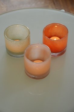 Nilla ljuskopp, persika, 8 cm, Olsson & Jensen